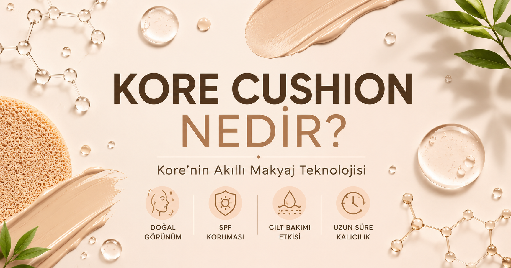 Kore cushion fondöten nedir? SPF korumalı cushion makyaj ürünü ve uygulama süngeri