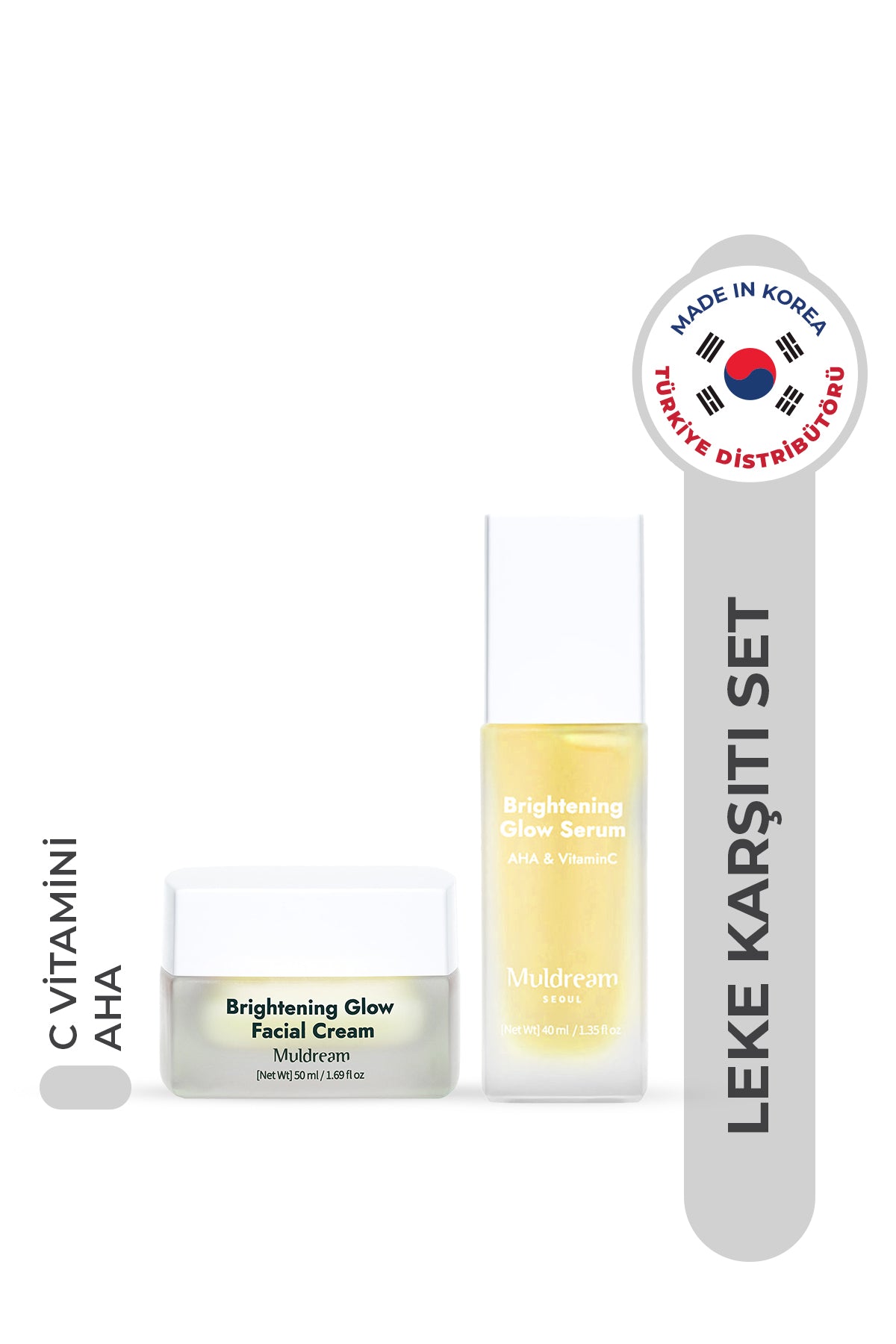 Leke Karşıtı Bakım Seti - Aha Ve C Vitamini Içerikli Krem & Serum