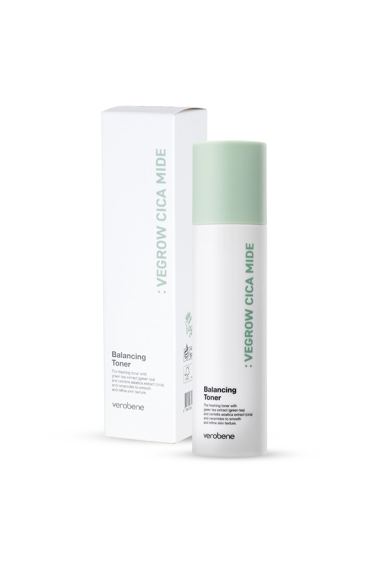 Vegrow Cica Mide Balancing Toner Arındırıcı Dengeleyici Vegan Yeşil Çay Özlü Tonik Kore 150ml