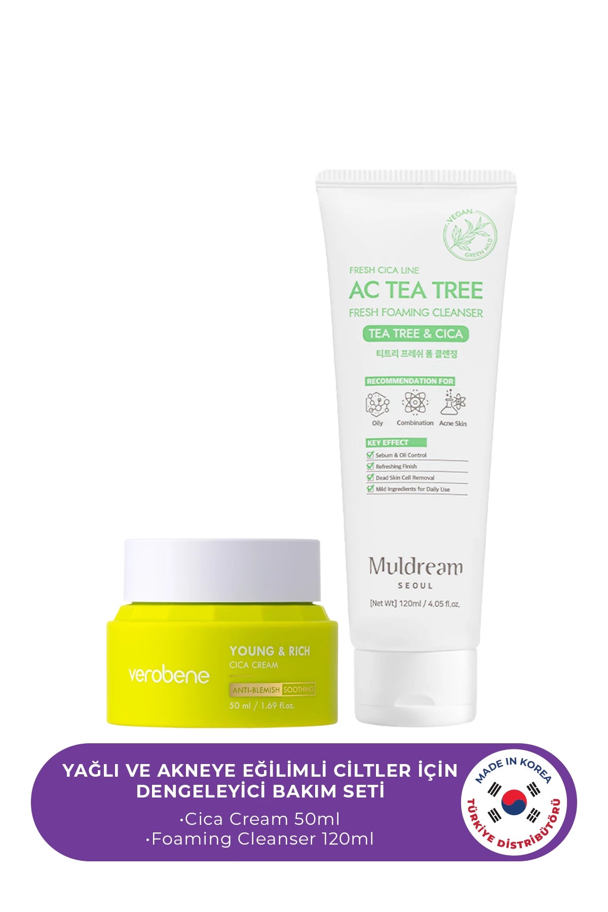 Yağlı ve Akneye Eğilimli Cilt İçin Dengeleyici Bakım Seti