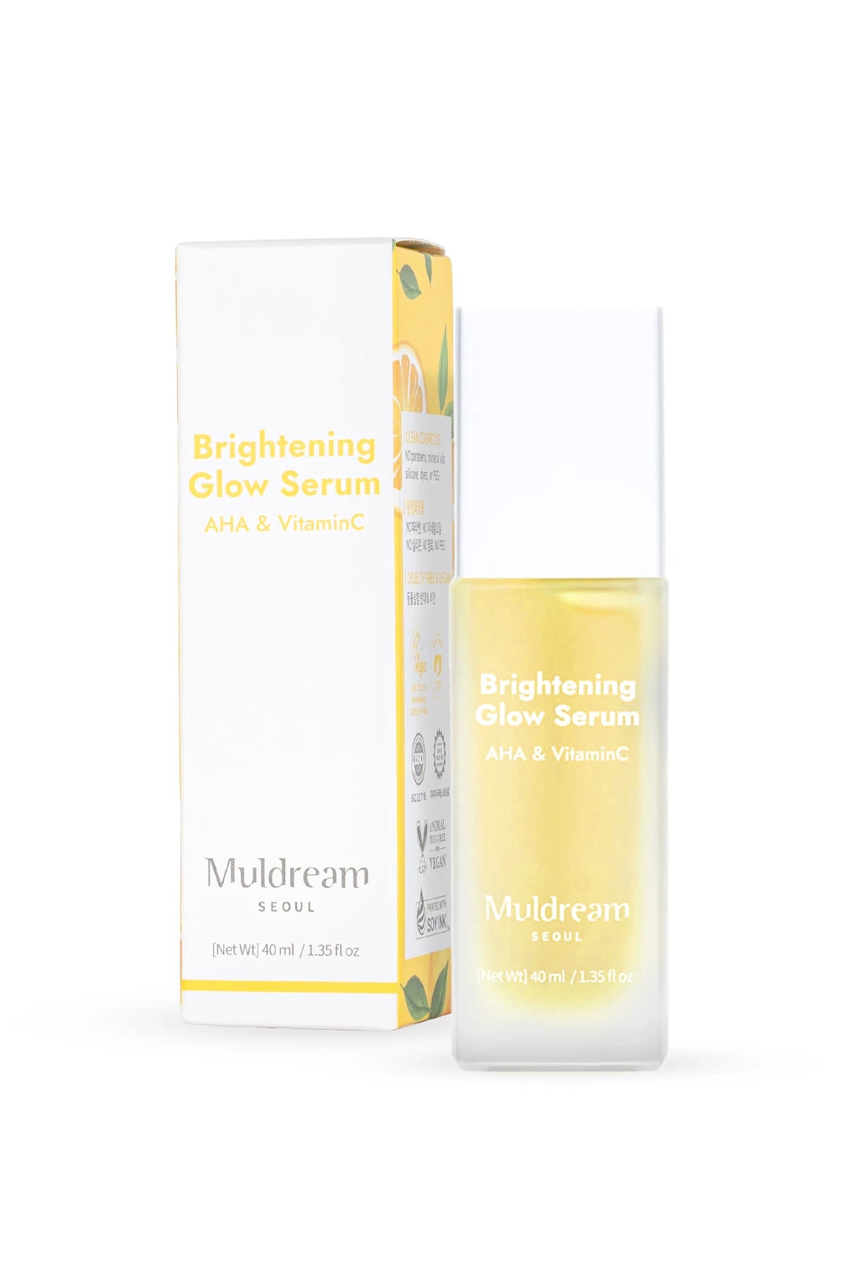 Brightening Glow Serum  AHA ve C Vitamin Canlandırıcı Aydınlatıcı Serum Kore 40ml